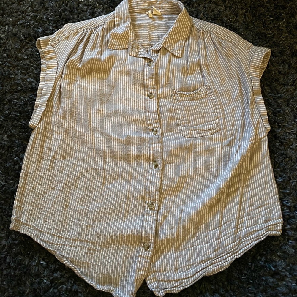 Loose button up short sleeve